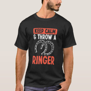 Camiseta Mantenha-se Calmo Lance Argola   Cavalos Parceiro 