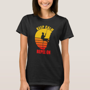Camiseta Mantenha-Se Calmo No Sunset De Vintage Retroativo