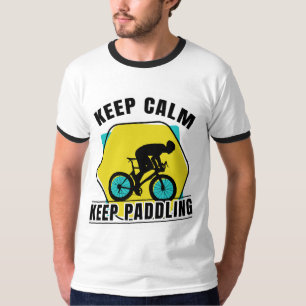 Camiseta Mantenha-se calmo, remando os homens