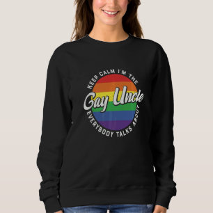 Camiseta Mantenha-Se Calmo, Tio Gay Rainbow Lgbt Pride Un