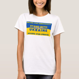 Camiseta MANTENHA-SE COM A UCRÂNIA - DIGA NÃO À GUERRA T-Sh