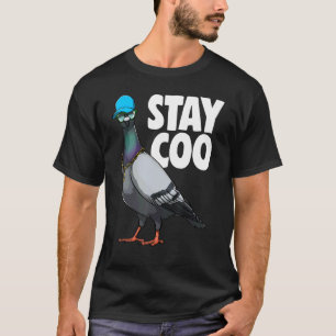 Camiseta Mantenha-Se Coo Pombo Mulheres Adoram Pigeon Pet P