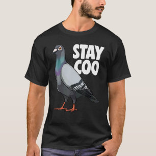 Camiseta Mantenha-Se Coo Pombo Mulheres Adoram Pigeon Pet P