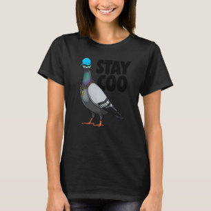 Camiseta Mantenha-Se Coo Pombo Mulheres Adoram Pombo