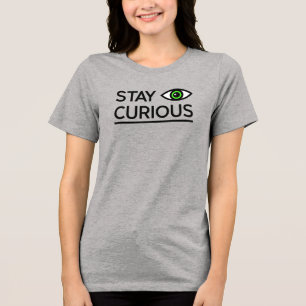 Camiseta Mantenha-Se Curioso - Design Minimalista Inspirada