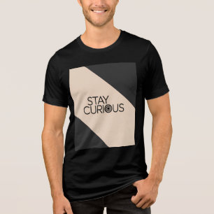 Camiseta Mantenha-Se Curioso - Tipografia Minimalista Moder