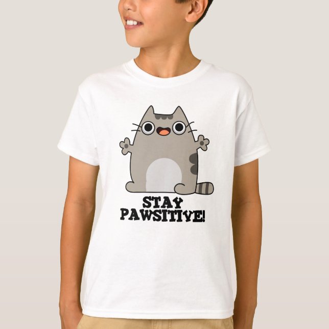 Camiseta Mantenha-se Engraçado, Gato-Pun (Frente)