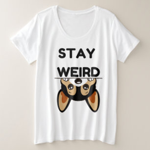 Camiseta Mantenha-se esquisito, engraçado, cão de animação