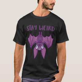 Camiseta Mantenha-se esquisito no Bat de Cartoon