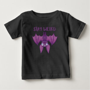 Camiseta Mantenha-se esquisito no Bat de Cartoon