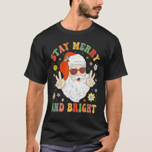 Camiseta Mantenha-Se Feliz E Bright Groovy Natal Hippie San