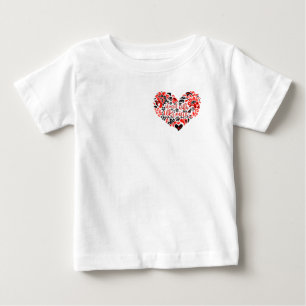 Camiseta Mantenha-se firme com a Ucrânia, com as letras e o