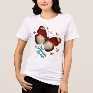 Camiseta Mantenha-se Firme, Voar Alto – Design Elegante de 
