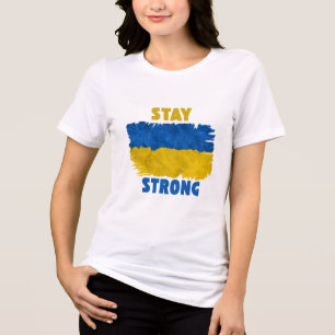 Camiseta Mantenha-se forte na Ucrânia - Mostre seu suporte