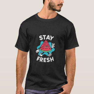 Camiseta Mantenha-se fresco com um desenho animado de melan