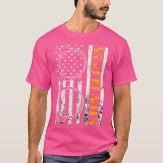 Camiseta Mantenha-Se Glassado América Usa Sinalizador Olhos