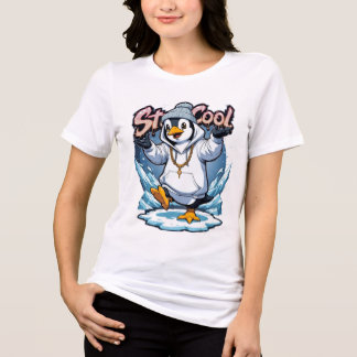 Camiseta Mantenha-se Legal na Arte Pinguim - Calma no Inver
