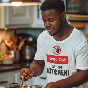 Camiseta Mantenha-se longe da cozinha, jogadores engraçados