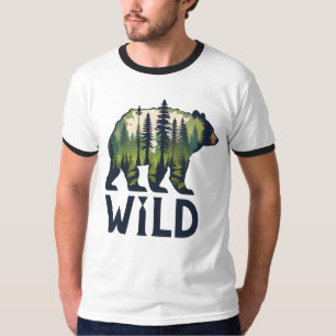 Camiseta Mantenha-se no Urso Selvagem - Aventura Aguarda!