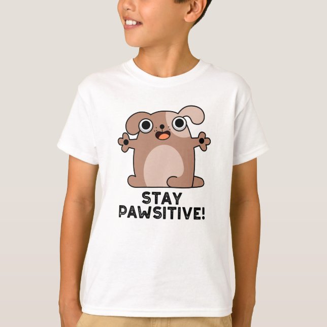 Camiseta Mantenha-Se Pawsitive Positivo Canino (Frente)