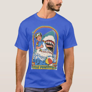 Camiseta Mantenha-se Positivo – Diverso Retrô Divertido na