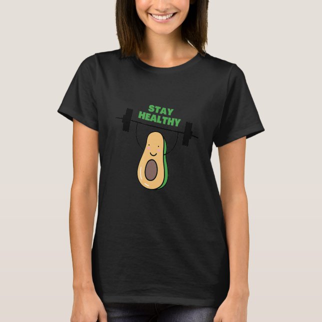 Camiseta Mantenha-se saudável e clássico (Frente)