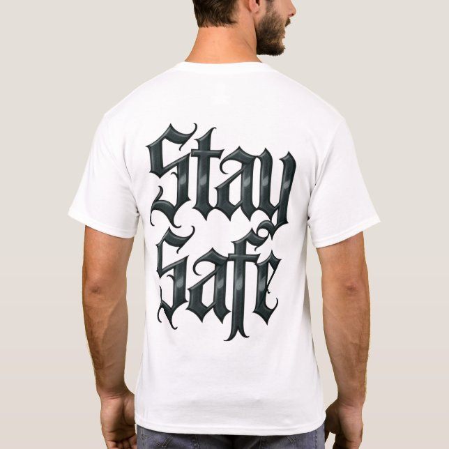 Camiseta Mantenha-se Seguro (Verso)