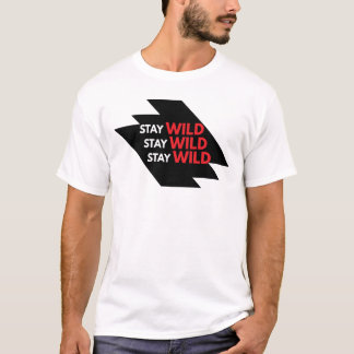 Camiseta Mantenha-se selvagem Aventura Natureza Citação T-S