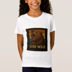 Camiseta Mantenha-se selvagem Vintage Animal Graphic for Na