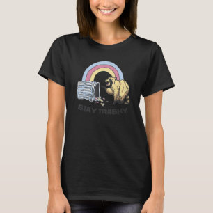 Camiseta Mantenha-se Trashash Pandas Raccoon Rainbow Animal