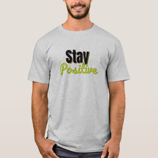 Camiseta Mantenha-Se Vestido Gráfico Positivo - Preto"