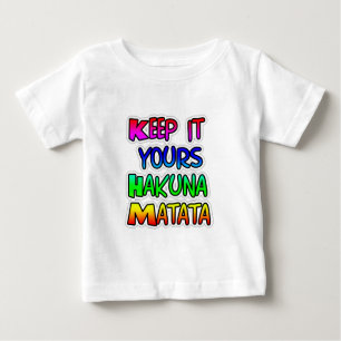 Camiseta Mantenha seu Impressão de Arte Hakuna Matata
