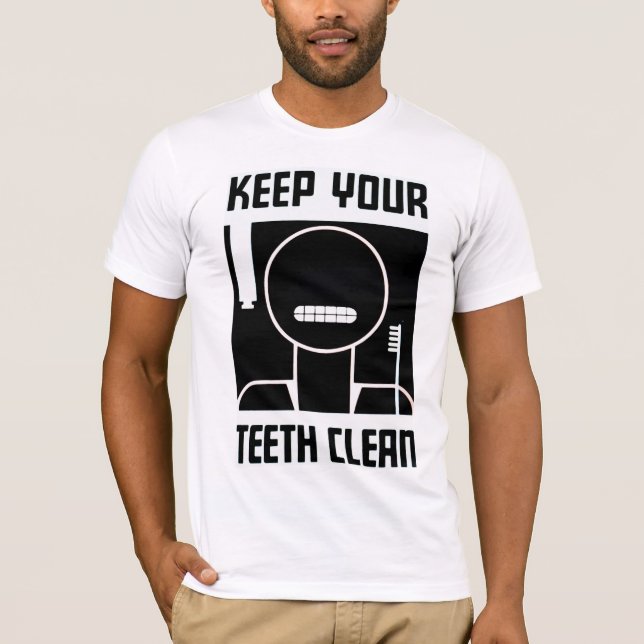 Camiseta Mantenha seus dentes limpos (Frente)