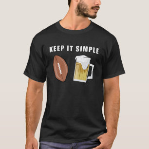 Camiseta Mantenha Simples - Futebol Americano e Cerveja