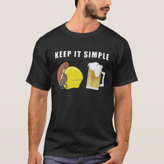 Camiseta Mantenha Simples - Futebol Americano e Cerveja