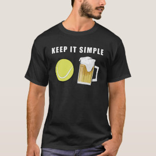 Camiseta Mantenha Simples - Tênis e Cerveja
