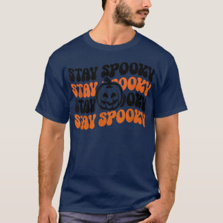 Camiseta Mantenha SpookyGroovy Retro HalloweenSpooky Vibes 