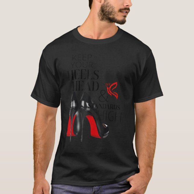 Camiseta Mantenha Sua Cabeça De Cabeçalho E Padrões Em Modo (Frente)