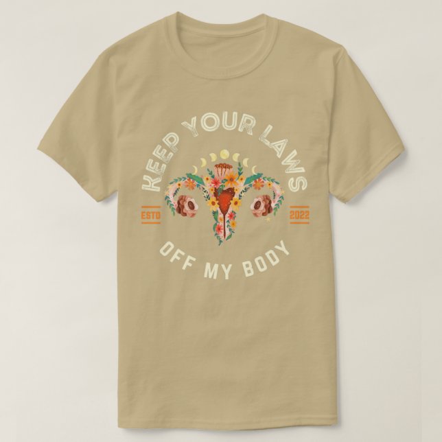 Camiseta Mantenha suas leis longe do meu corpo2 (Frente do Design)