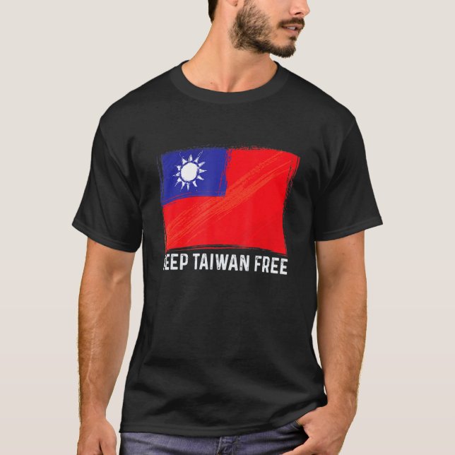 Camiseta Mantenha Taiwan livre Eu o mantenho seguro no oest (Frente)