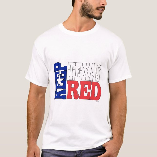 Camiseta Mantenha Texas vermelho (Frente)
