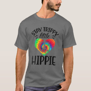 Camiseta Mantenha Trippy Hippie Engraçado Tie Dye Sinal de