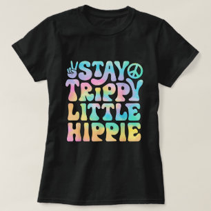 Camiseta Mantenha Trippy Pequeno Sinal de Paz Hippie Tie Dy