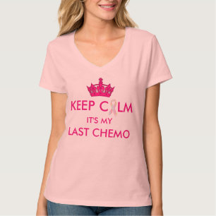 Camiseta Mantenha último Chemo calmo "sobrevivente" sobre