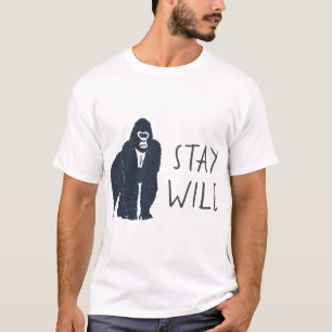 Camiseta Mantenha Wild Gorilla Silhouette