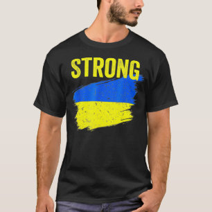 Camiseta Mantenho-Me Com A Bandeira Ucraniana Que Apoia O R