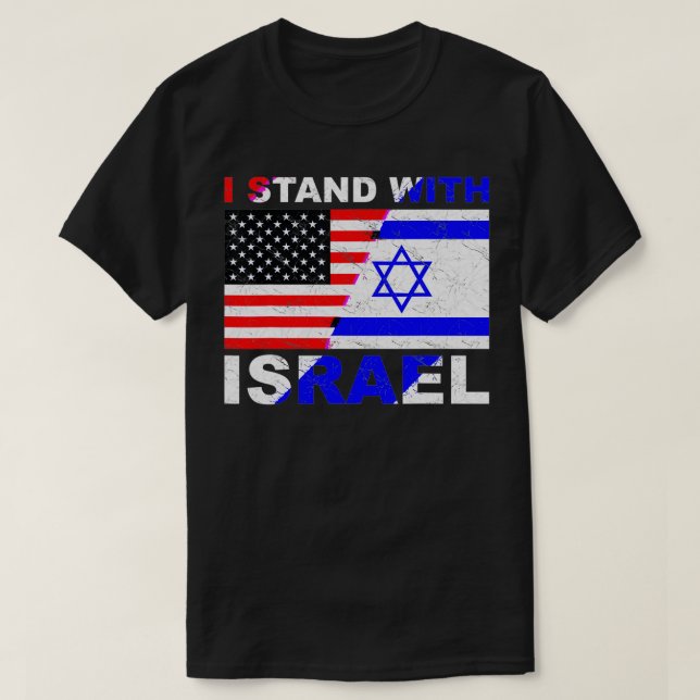 Camiseta Mantenho-Me Com Israel, Conflito Israelita Palesti (Frente do Design)