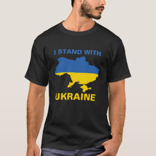 Camiseta Mantenho-me na posição da Ucrânia como pavilhã