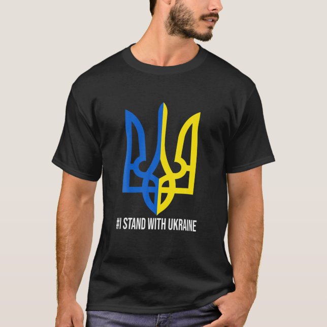 Camiseta Mantenho-Me Presente Na Ucrânia, Que Apoiará A Ucr (Frente)