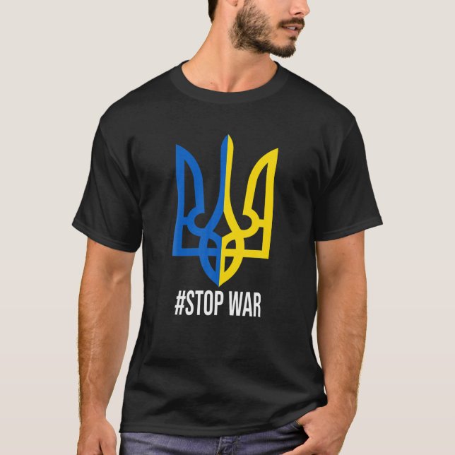 Camiseta Mantenho-Me Presente Na Ucrânia, Que Apoiará A Ucr (Frente)